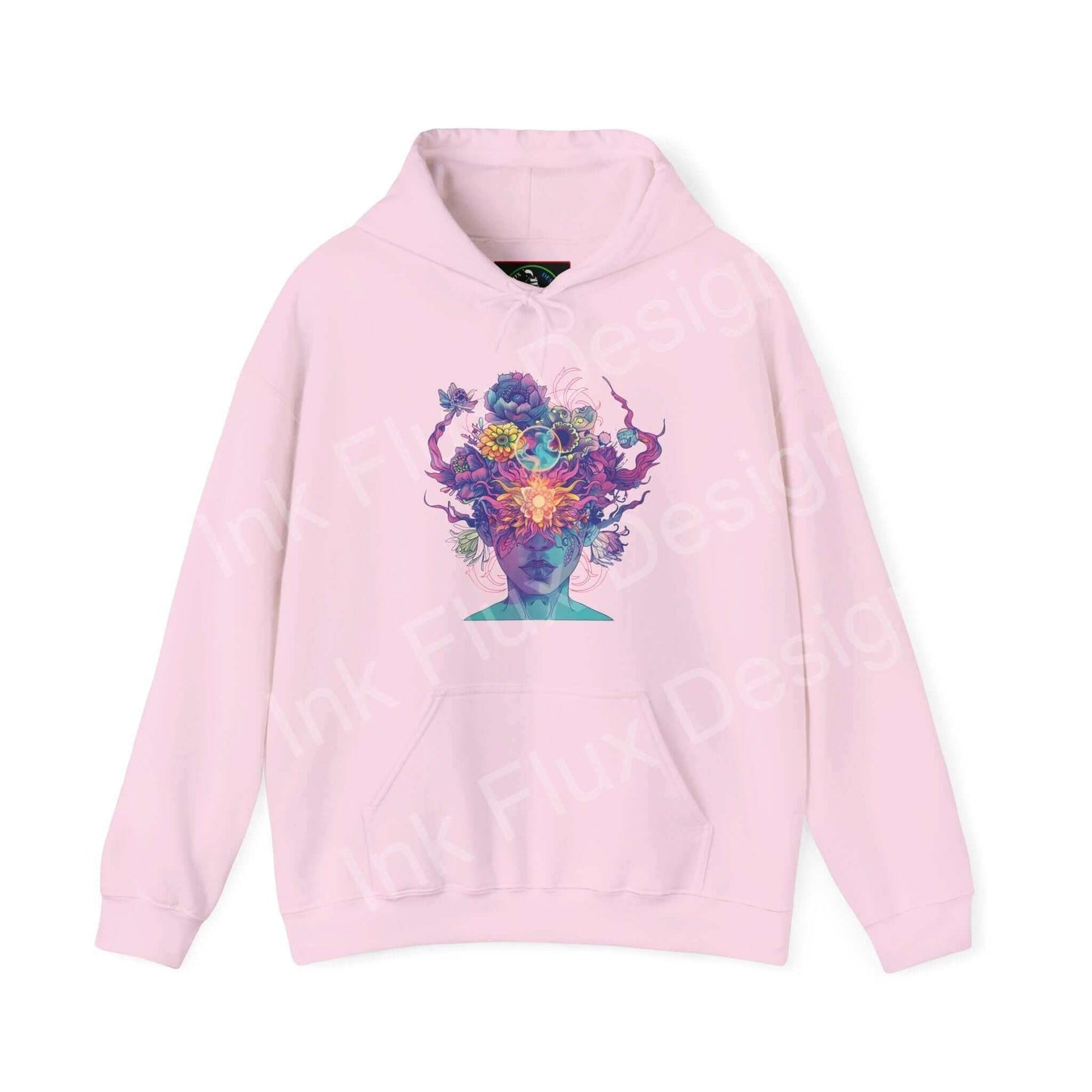 Pink Magic Trip hooded sweatshirt with colorful bold graphic design on unisex hoodie, ideal for stylish warmth