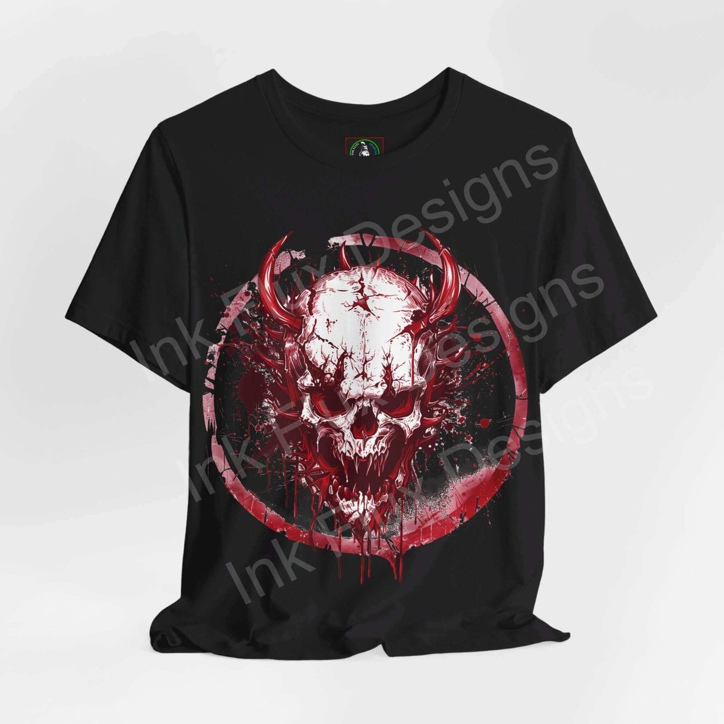 Raging Skull T-Shirt Graphic Tee