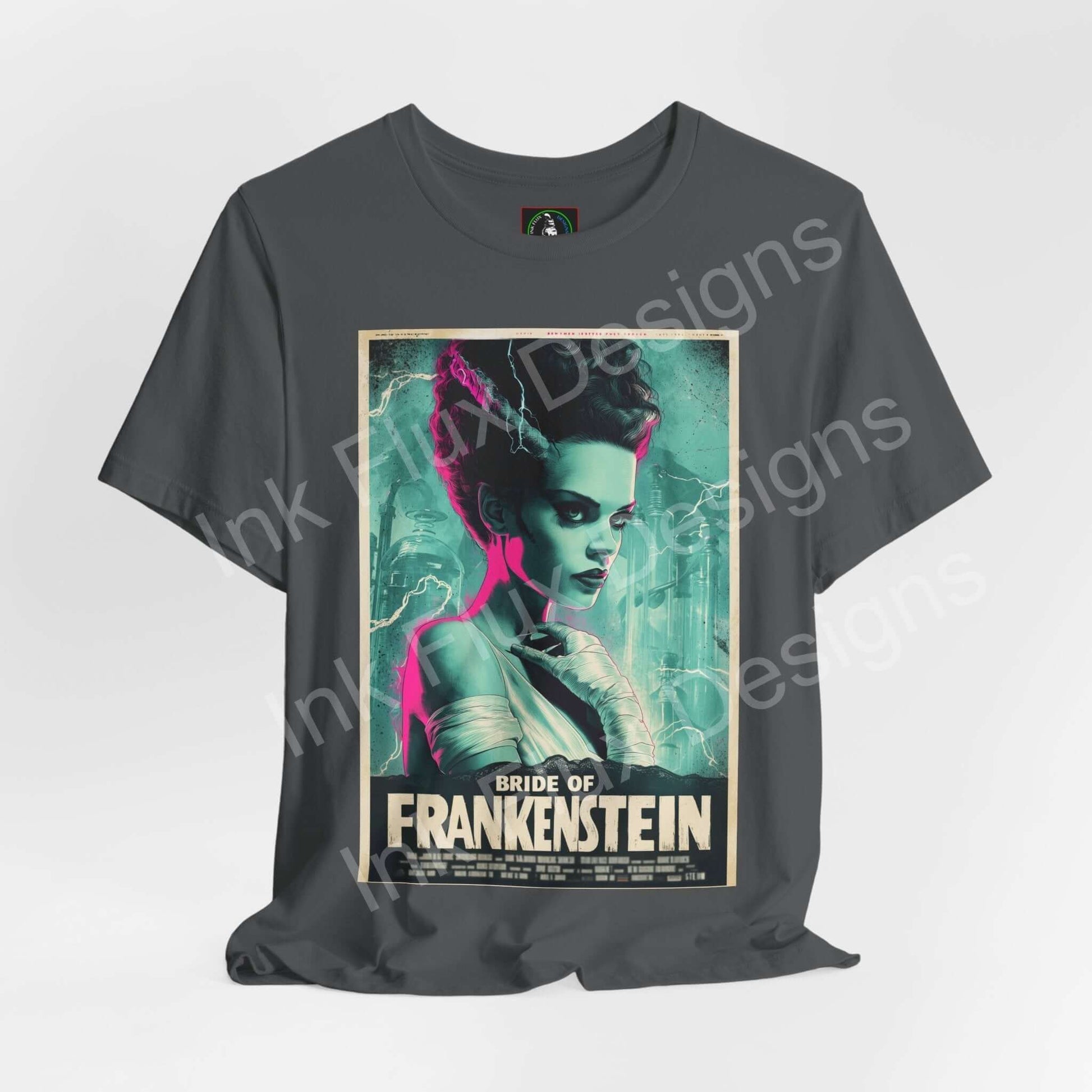 bride of frankenstein t-shirt featuring gothic graphic design by Ink Flux Designs