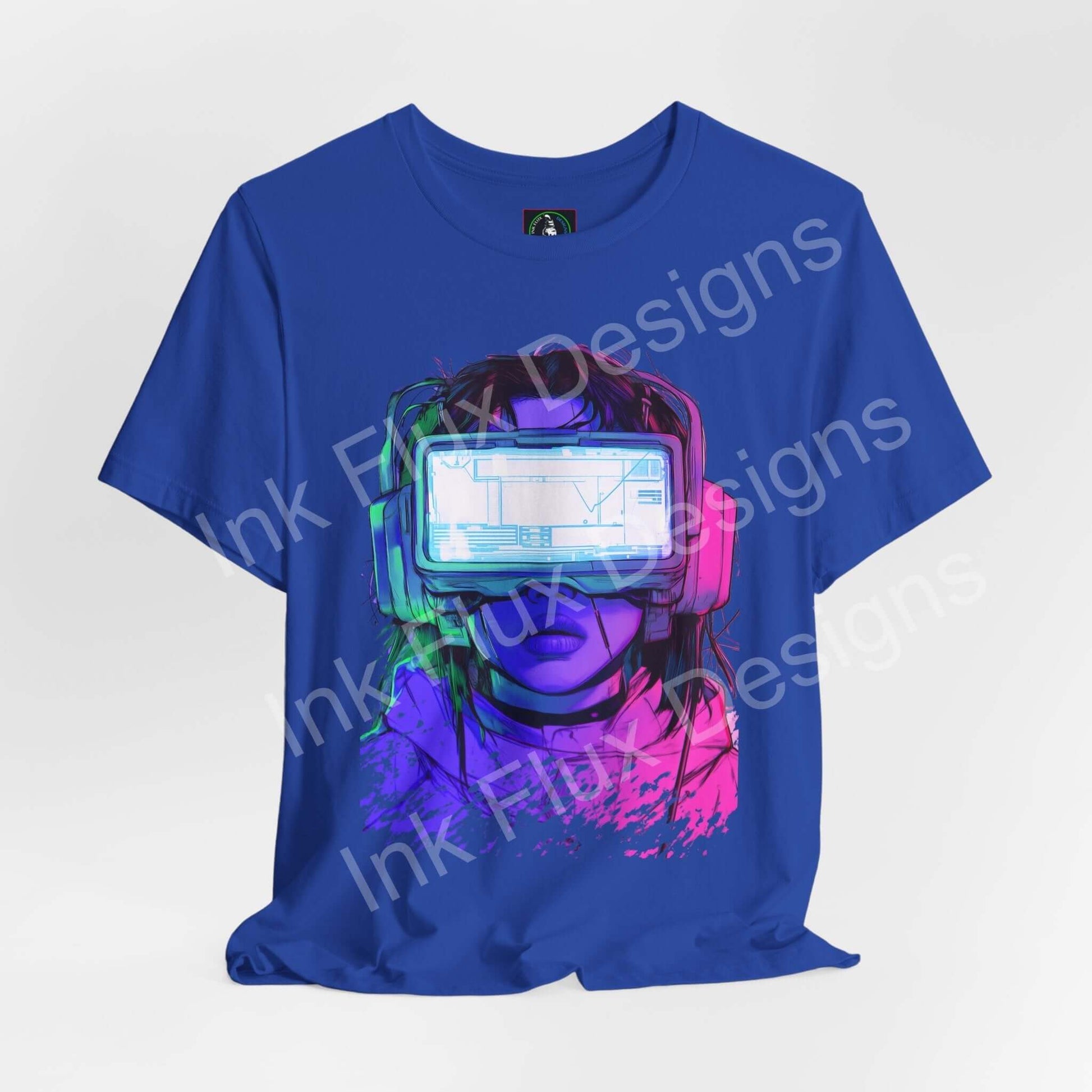 Cyberpunk Head Gear T-shirt by Ink Flux Designs featuring a vibrant graphic design and comfortable fit.