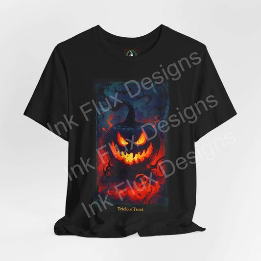 jack-o-lantern-t-shirt featuring a vintage pumpkin face graphic for Halloween celebrations