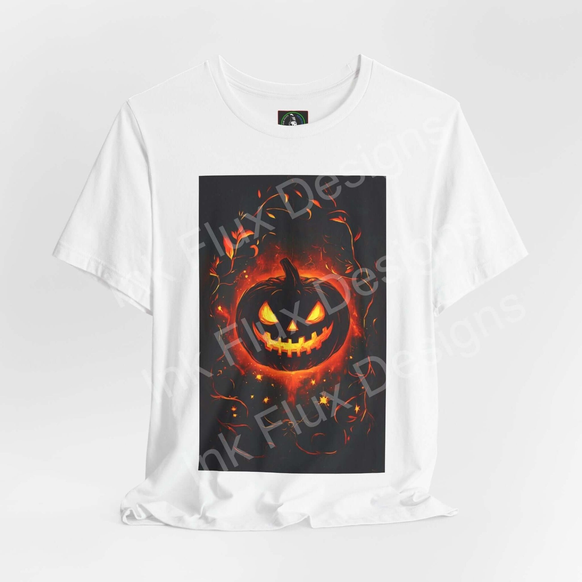 Jack-O-Lantern T-Shirt – Pumpkin Face Halloween Tee featuring a vintage pumpkin graphic in bold orange hues.