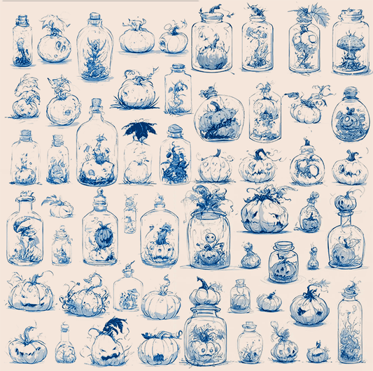 Sketchbook Journey: Before the Final Design – Exploring Halloween Thumbnails