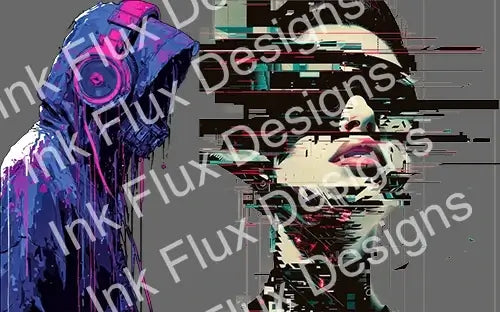 New Creations: Signal Fade & Fragmented Echo featuring a cyberpunk design with a distorted figure and hoodie.
