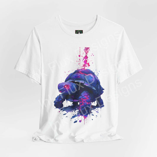 Spirit Animal T-Shirt featuring a vibrant turtle graphic design on a white tee, symbolizing wisdom and endurance.
