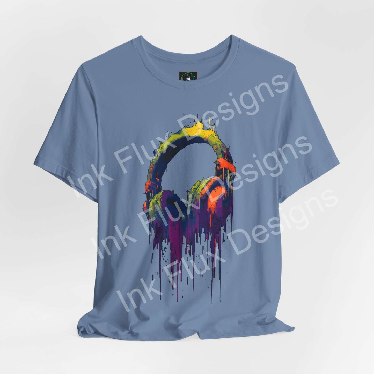 Baseline Melt Fun Graphics T-Shirt featuring neon headphones graphic, a bold Graphic T-Shirt design.
