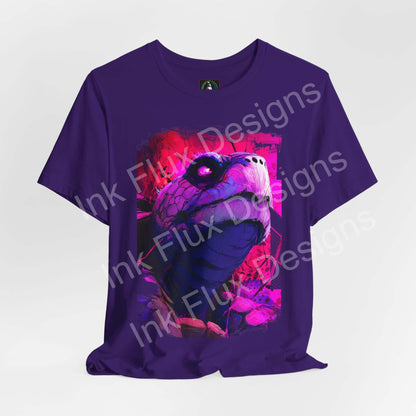 Spirit Animal T-Shirt featuring a vibrant turtle graphic on a purple background.