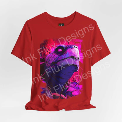 Spirit Animal T-Shirt featuring a vibrant turtle graphic on a red tee, symbolizing wisdom and strength.