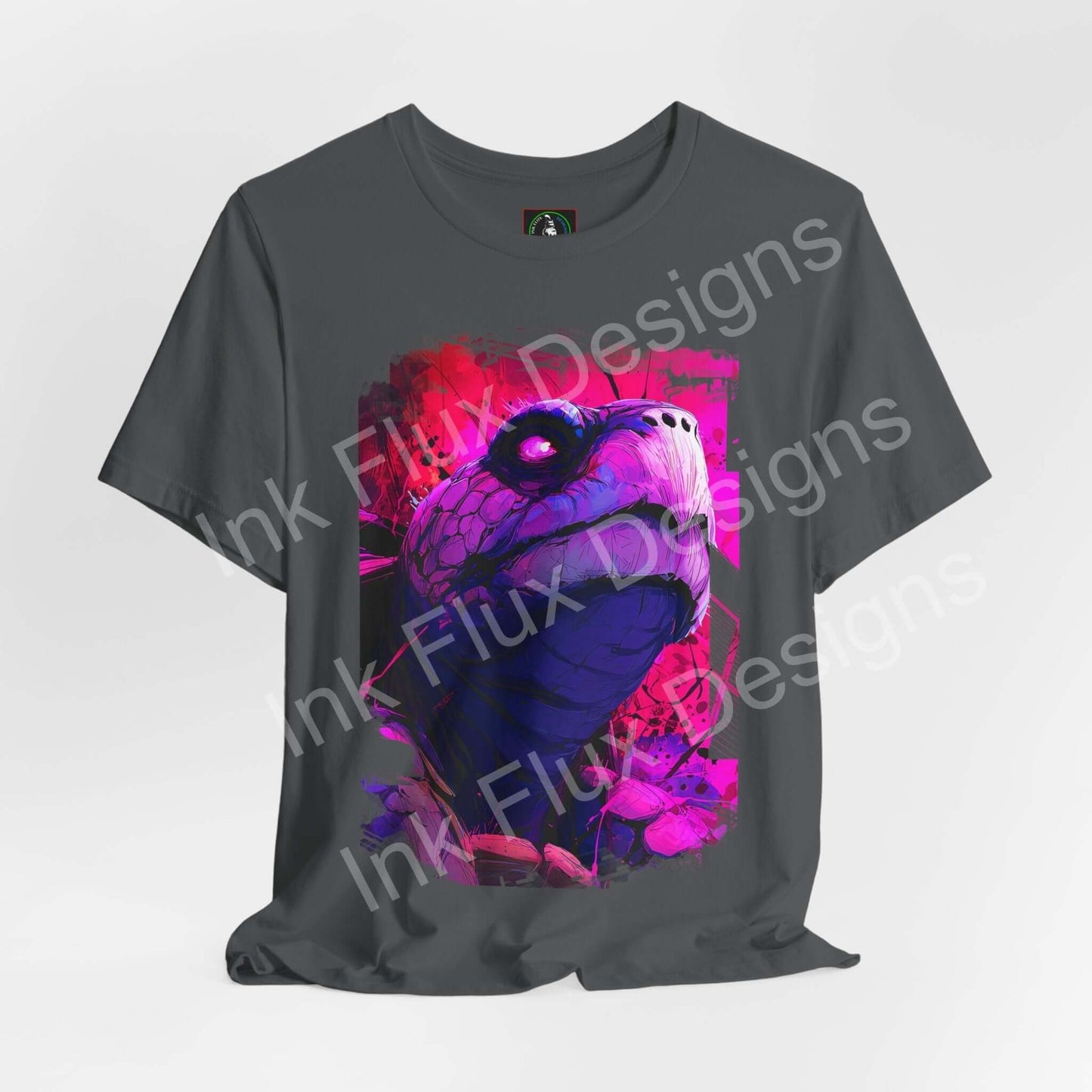 Spirit Animal T-Shirt featuring a vibrant Guardian Turtle graphic design in striking colors.