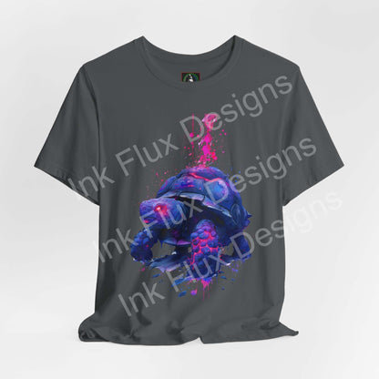 Spirit Animal T-Shirt featuring a colorful turtle guardian graphic design on a gray tee.