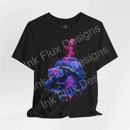 Spirit Animal T-Shirt featuring a colorful turtle guardian graphic on a black background.