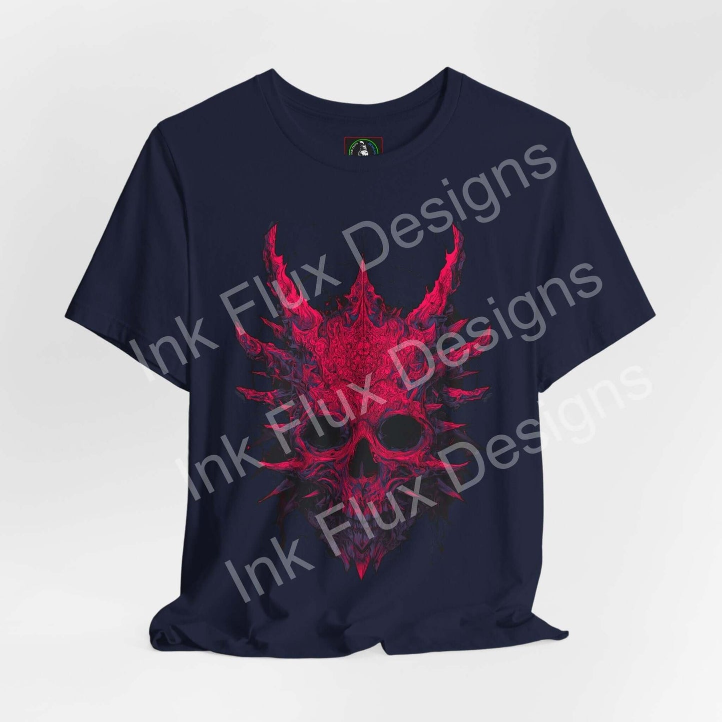 Void fang Skulls & Bones T-Shirt featuring Skull Graphic T-Shirt with aggressive skull design and sharp spikes.
